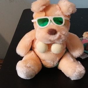 Teddy bear. With glasses